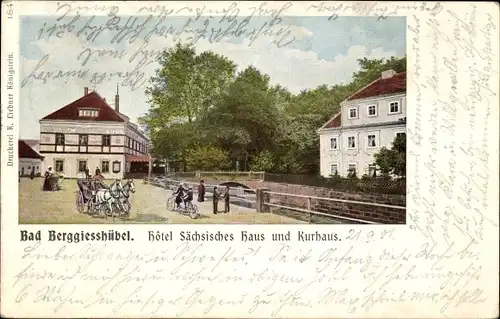 Ak Berggießhübel in Sachsen, Hotel Sächsisches Haus und Kurhaus
