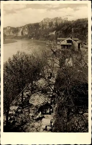 Ak Kurort Rathen im Elbsandsteingebirge, Fremdenhof Elbschlösschen, Pächter A. Lucke