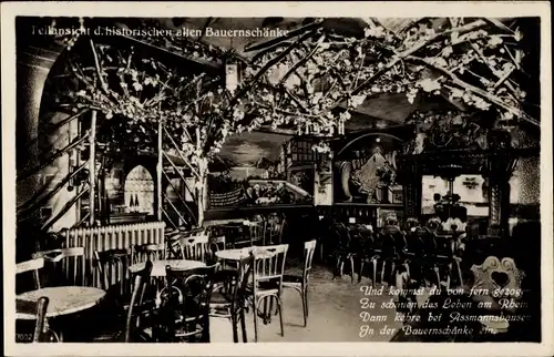 Ak Assmannshausen Rüdesheim am Rhein, Alte Bauernschänke, Bes. Alfred Prokop