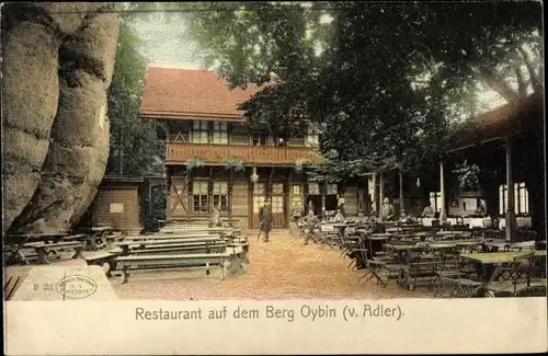 Ak Oybin in Sachsen, schöne Detailansicht
