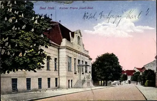 Ak Bad Hall in Oberösterreich, schöne Detailansicht