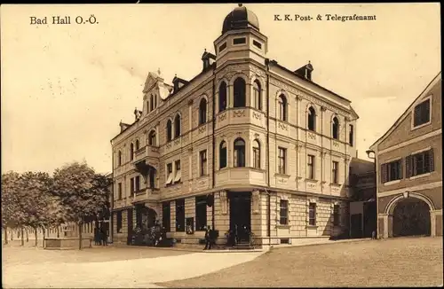 Ak Bad Hall in Oberösterreich, schöne Detailansicht