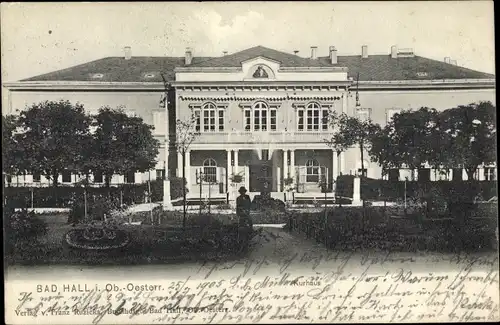 Ak Bad Hall in Oberösterreich, schöne Detailansicht