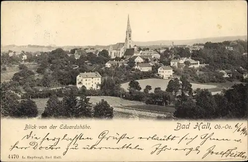 Ak Bad Hall in Oberösterreich, schöne Detailansicht