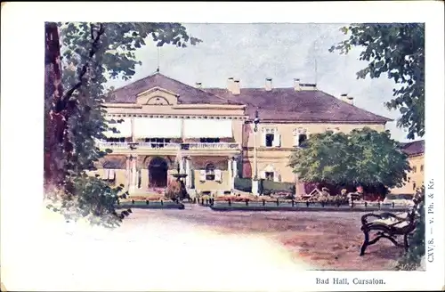 Ak Bad Hall in Oberösterreich, schöne Detailansicht