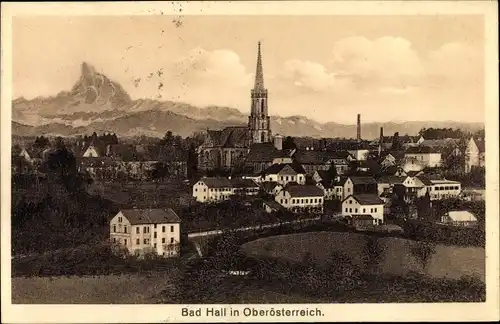 Ak Bad Hall in Oberösterreich, schöne Detailansicht