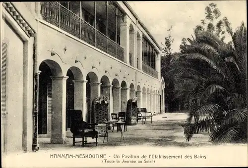 Ak Hamman Meskoutine Algerien, Un Pavillon de l'Etablissement des Bains