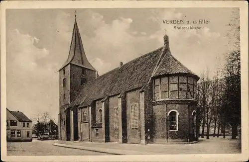 Ak Verden an der Aller, Blick auf die Andreaskirche