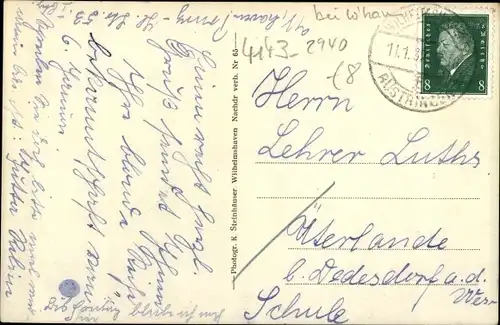 Ak Rüstringen Wilhelmshaven in Niedersachsen, Blick zur Lilienburgstraße, Ballhaus