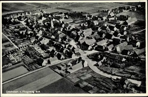 Ak Othfresen Liebenburg Niedersachsen, Fliegeraufnahme des Ortes, Kirche