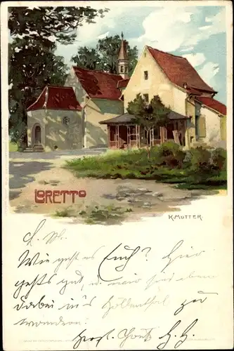 Künstler Litho Mutter, K., Freiburg im Breisgau Baden Württemberg, Loretto