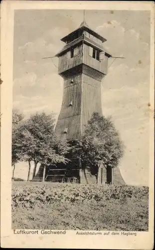 Ak Gschwend BW, Aussichtsturm auf dem Hagberg