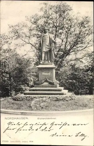 Ak Nordhausen in Thüringen, Bismarckdenkmal