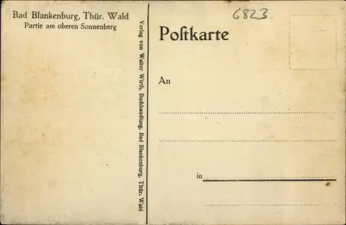 Ak Bad Blankenburg in Thüringen, schöne Detailansicht