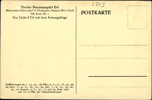 Ak Erl in Tirol, schöne Detailansicht