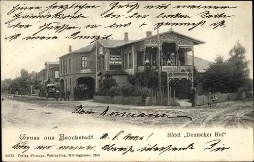 Ak Brokstedt in Schleswig Holstein, Hotel Deutscher Hof, Bes. Joh. Ehmke