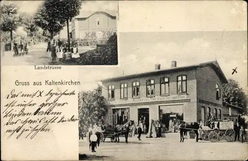 Ak Kaltenkirchen in Schleswig Holstein, Landstraße, Versandhaus, Anwohner