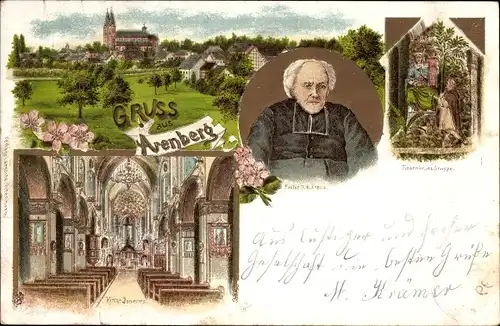 Litho Koblenz in Rheinland Pfalz, Arenberg, Pastor Kraus, Rosenkranzgruppe