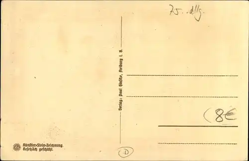 Steindruck Ak O Schwarzwald, o Heimat, Gedicht von Ludwig Auerbach aus Pforzheim