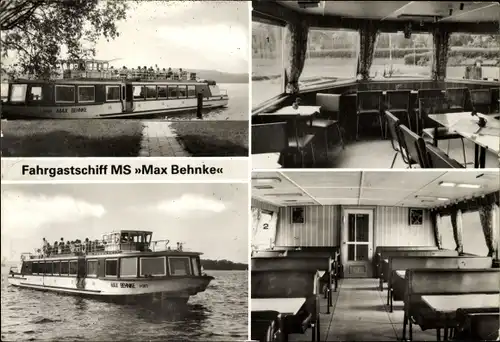 Ak Bad Saarow Pieskow Kreis Oder Spree, Fahrgastschiff MS Max Behnke, Walter Kranewitz