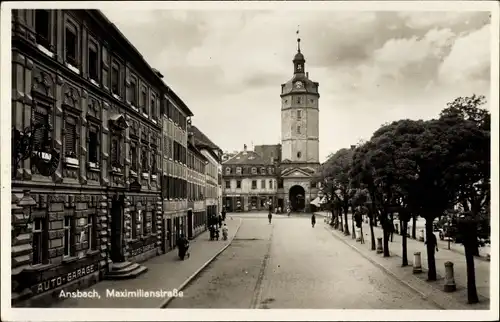 Ak Ansbach in Mittelfranken, schöne Detailansicht