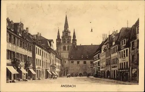 Ak Ansbach in Mittelfranken, schöne Detailansicht