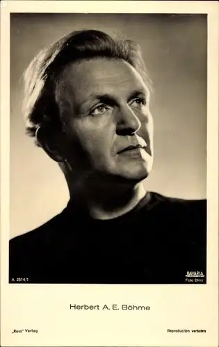 Ak Schauspieler Herbert A. E. Böhme, Portrait, Ross Verlag Nr. A 2514/1
