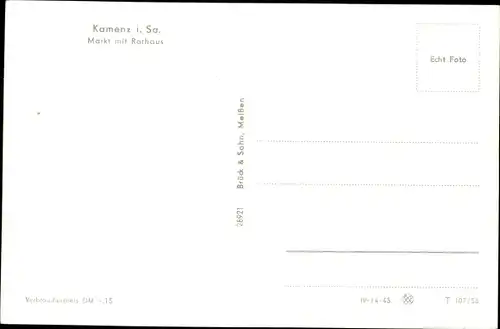 Ak Kamenz in Sachsen, schöne Detailansicht