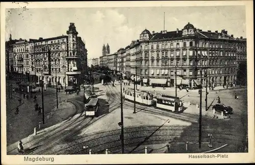 Ak Magdeburg in Sachsen Anhalt, schöne Detailansicht