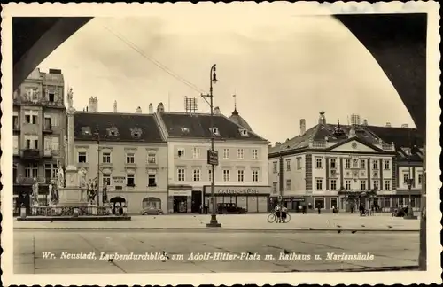 Ak Wiener Neustadt in Niederösterreich, schöne Detailansicht