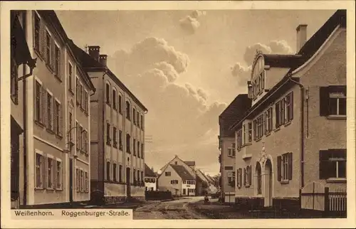 Ak Weißenhorn in Schwaben, Roggenburger Straße, Wohnhäuser
