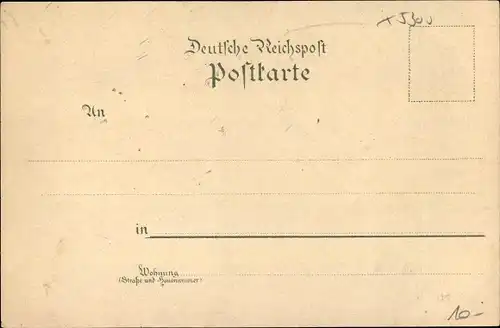 Litho Weimar in Thüringen, Goethe und Schiller Denkmal, Gartenhaus, Fürstengruft, Kriegerdenkmal