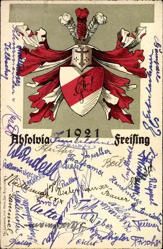 Studentika Ak Freising in Oberbayern, Absolvia 1921, Wappen