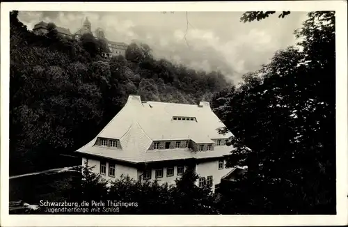 Ak Schwarzburg in Thüringen, schöne Detailansicht