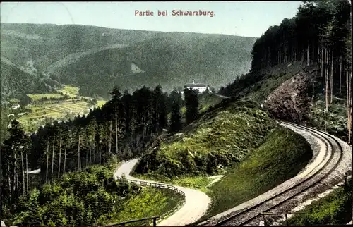 Ak Schwarzburg in Thüringen, schöne Detailansicht