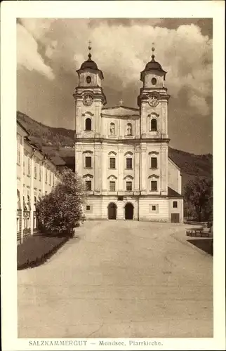 Ak Mondsee Salzkammergut in Oberösterreich, schöne Detailansicht