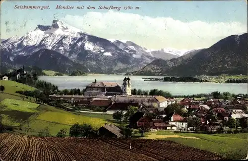 Ak Mondsee Salzkammergut in Oberösterreich, schöne Detailansicht