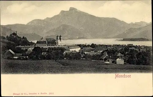 Ak Mondsee Salzkammergut in Oberösterreich, schöne Detailansicht