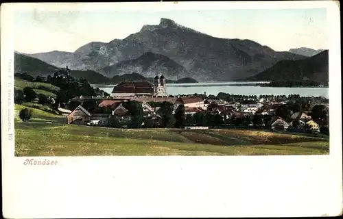 Ak Mondsee Salzkammergut in Oberösterreich, schöne Detailansicht