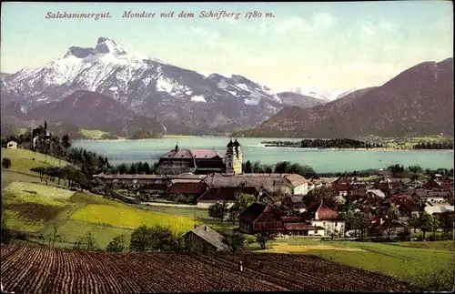 Ak Mondsee Salzkammergut in Oberösterreich, schöne Detailansicht