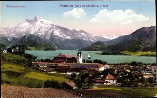 Ak Mondsee Salzkammergut in Oberösterreich, schöne Detailansicht