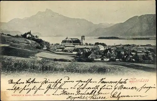 Ak Mondsee Salzkammergut in Oberösterreich, schöne Detailansicht