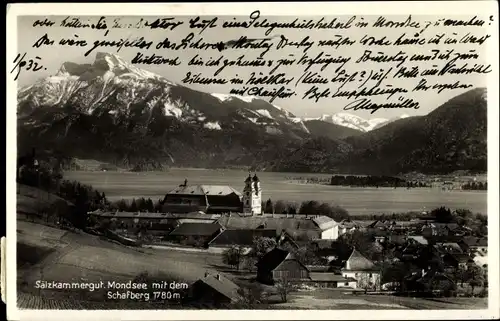 Ak Mondsee Salzkammergut in Oberösterreich, schöne Detailansicht