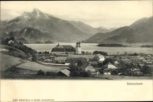 Ak Mondsee Salzkammergut in Oberösterreich, schöne Detailansicht