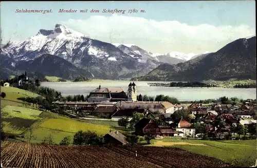 Ak Mondsee Salzkammergut in Oberösterreich, schöne Detailansicht