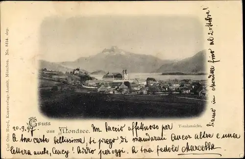 Ak Mondsee Salzkammergut in Oberösterreich, schöne Detailansicht