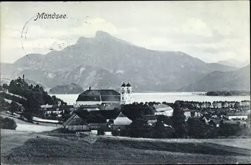 Ak Mondsee Salzkammergut in Oberösterreich, schöne Detailansicht