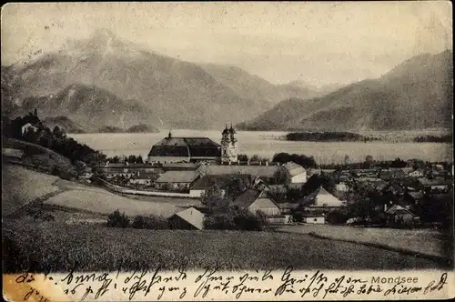 Ak Mondsee Salzkammergut in Oberösterreich, schöne Detailansicht