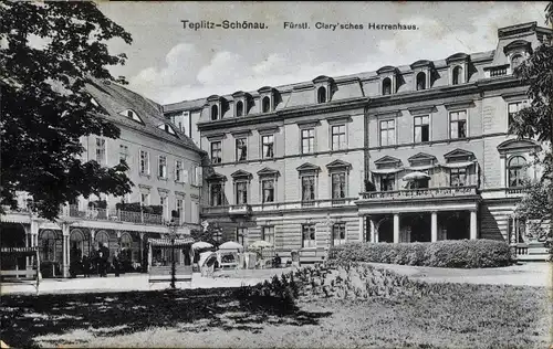 Ak Teplice Teplitz Schönau Reg. Aussig, Fürstl. Clary'sches Herrenhaus