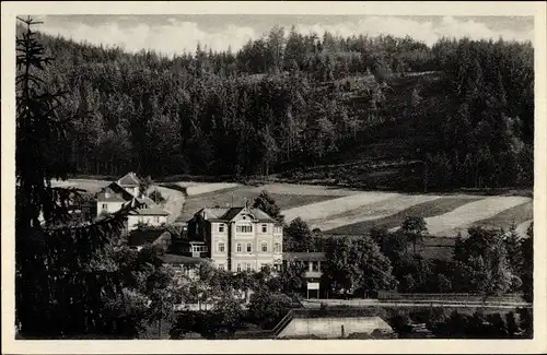 Ak Sitzendorf an der Schwarza in Thüringen, Blick zum Hotel Annafels mit Umgebung
